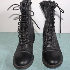 Ram-Jonder Black Lace Up  Boots Size 7M